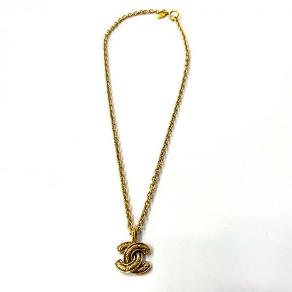 CHANEL Authentic Vintage Gold Logo Necklace - Picture 4 of 7